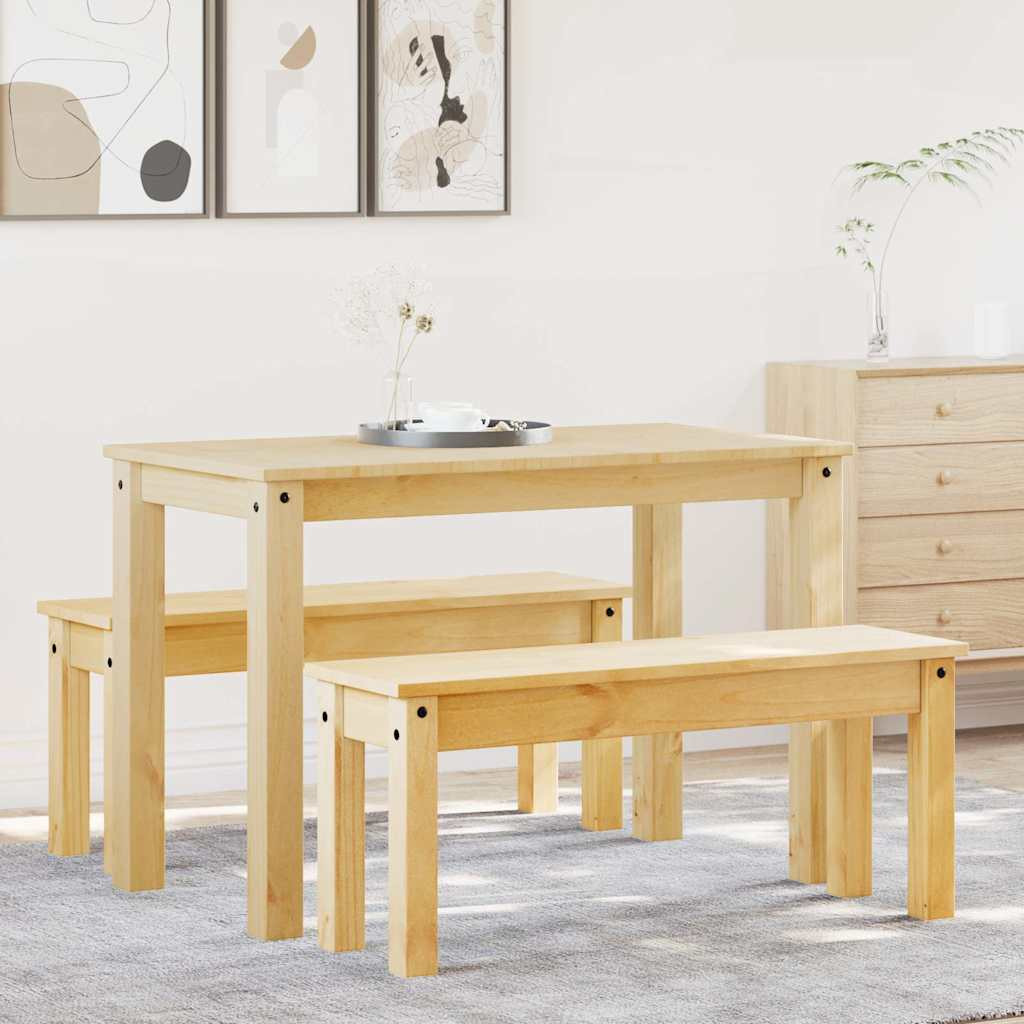 vidaXL 3-tlg. Essgruppe PANAMA Massivholz Kiefer