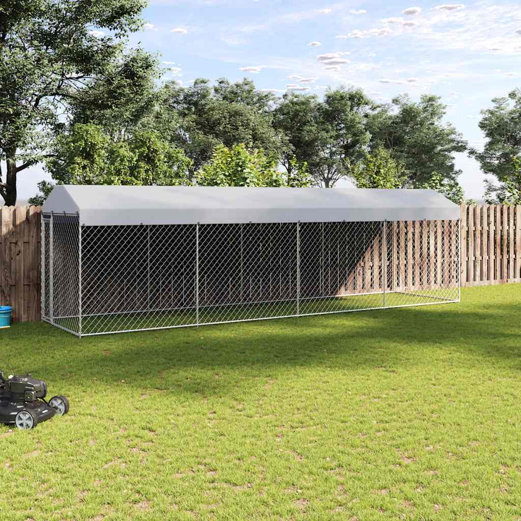 vidaXL Outdoor-Hundezwinger mit Überdachung 760x190x225 cm