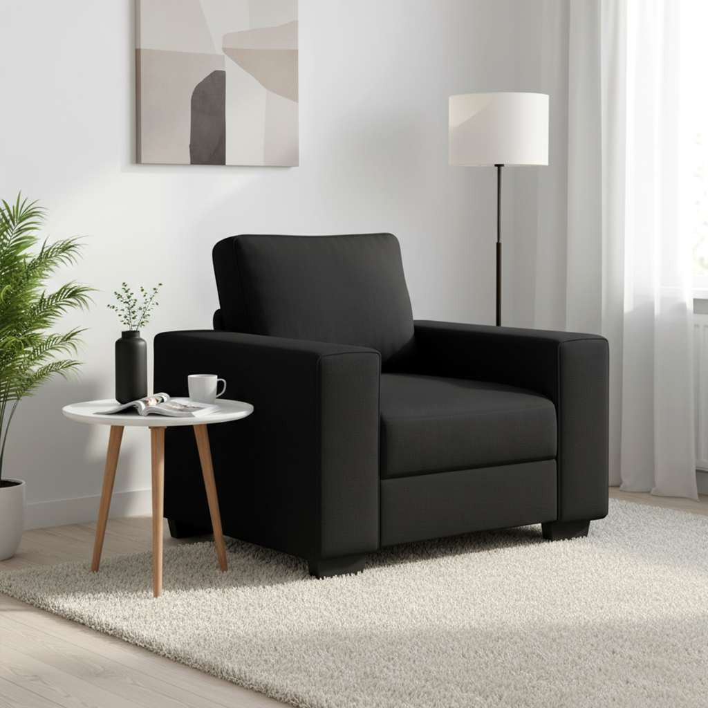 vidaXL Sessel Schwarz 100x77x82 cm Stoff