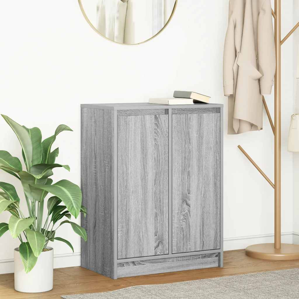 vidaXL Sideboard Grau Sonoma 57x34x76 cm Holzwerkstoff