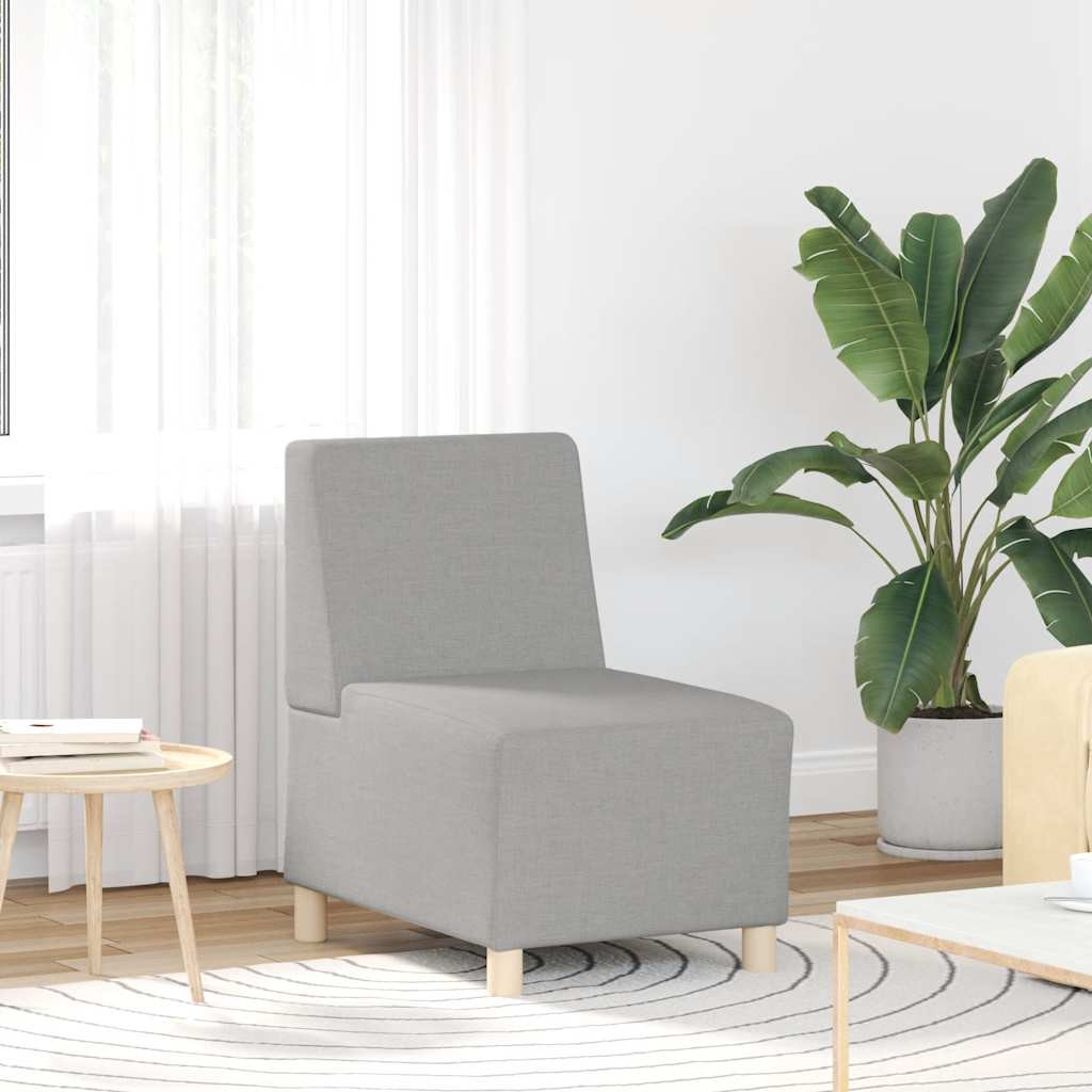 vidaXL Modulares Armfreies Sofa Wolkengrau Stoff