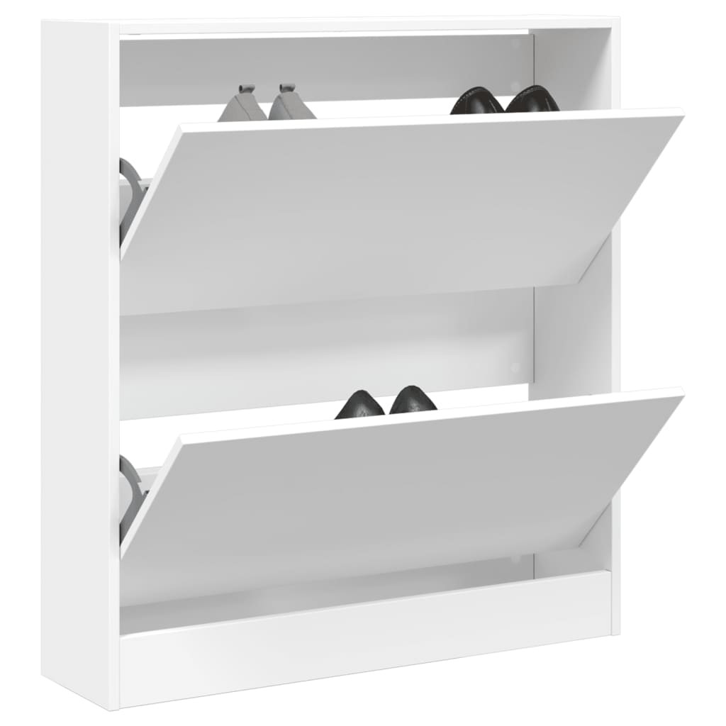 vidaXL Schuhschrank Weiß 80x21x87,5 cm Holzwerkstoff