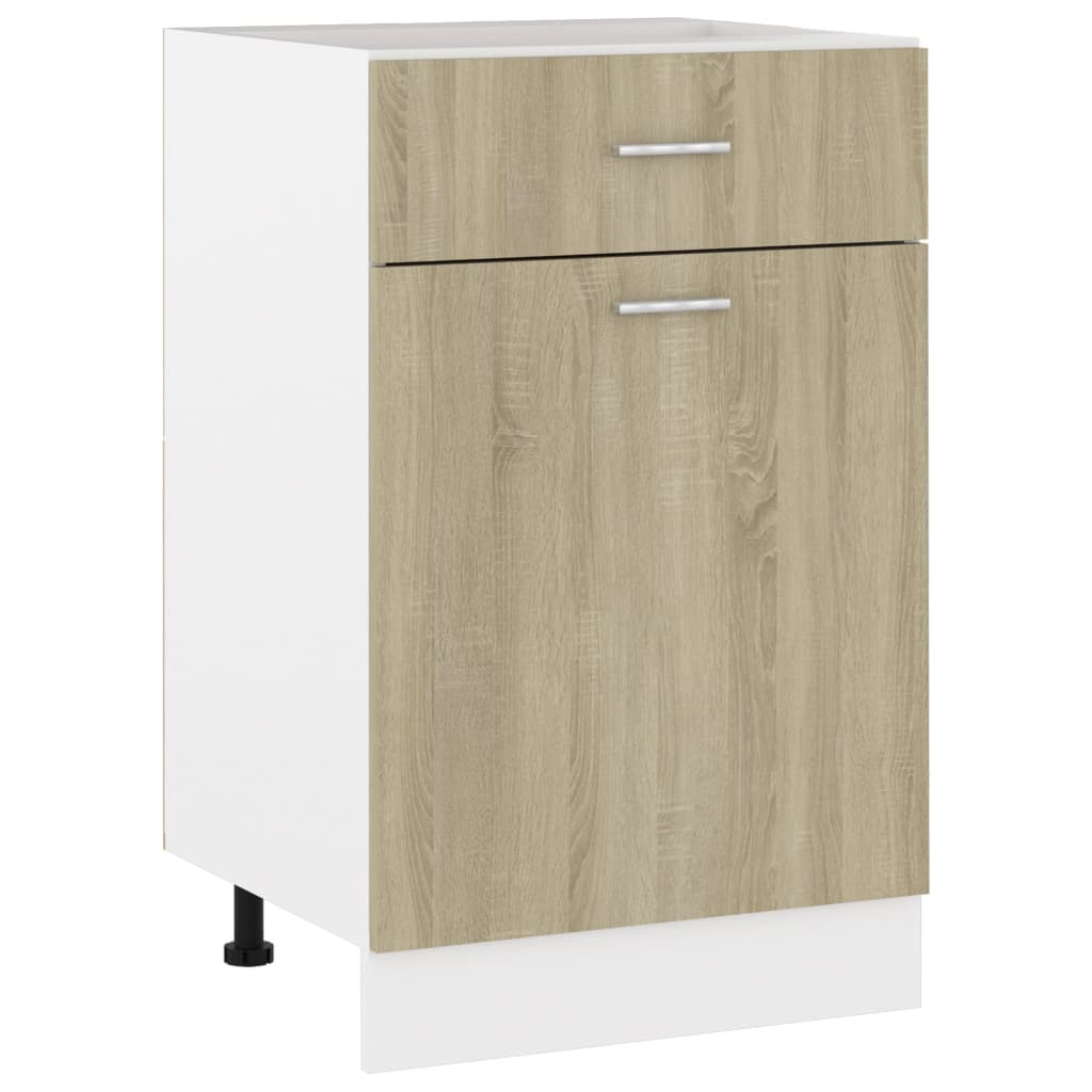vidaXL Schubunterschrank Lyon Sonoma-Eiche 50x46x81,5 cm Holzwerkstoff