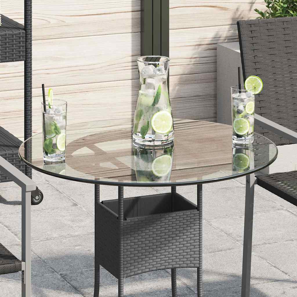 vidaXL Tischplatte aus gehärtetem Glas rund 600 mm
