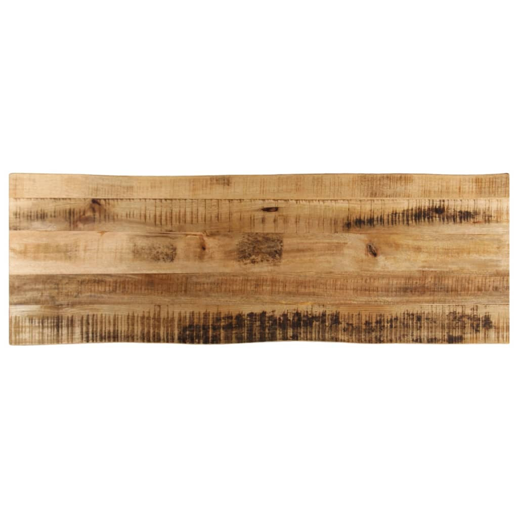 vidaXL Tischplatte mit Baumkante 120x40x2,5 cm Raues Mango Massivholz