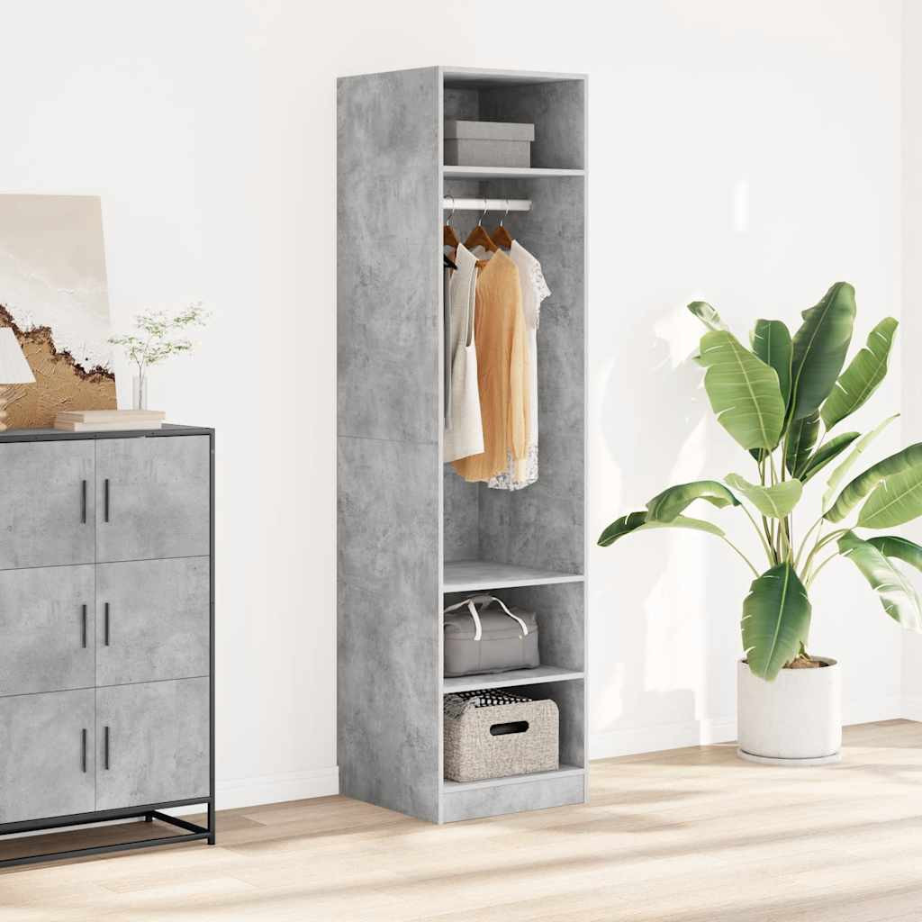 vidaXL Kleiderschrank Betongrau 50x50x200 cm Holzwerkstoff
