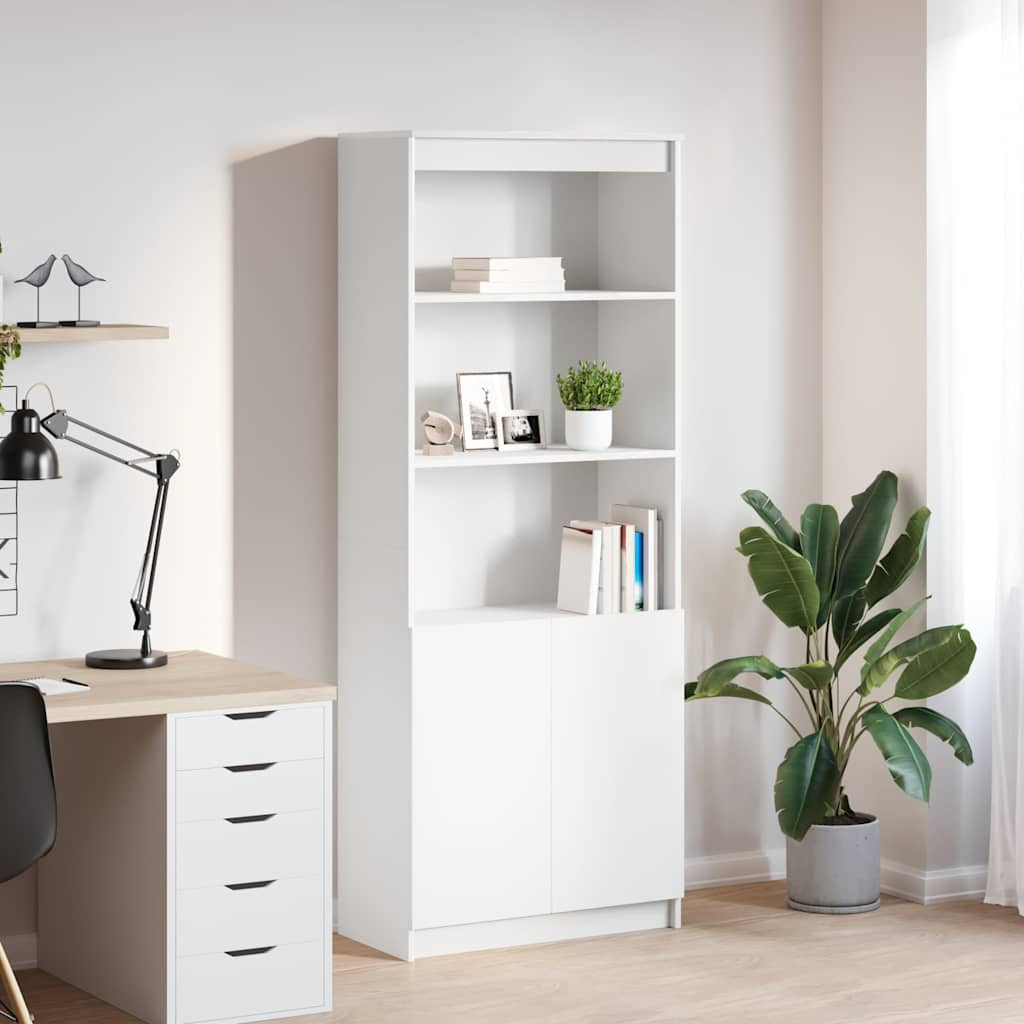 vidaXL Highboard Weiß 70x35x180 cm Holzwerkstoff