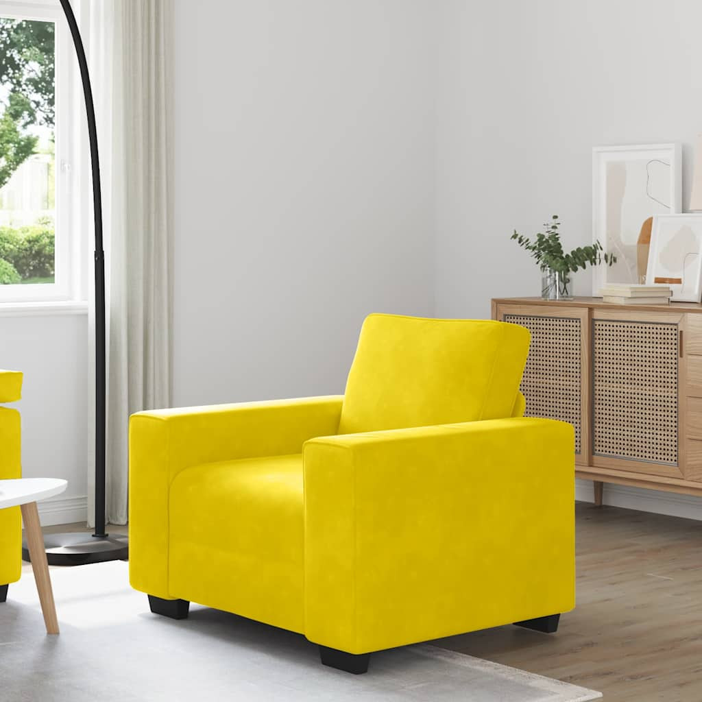 vidaXL Sessel Gelb 100x77x82 cm Samt