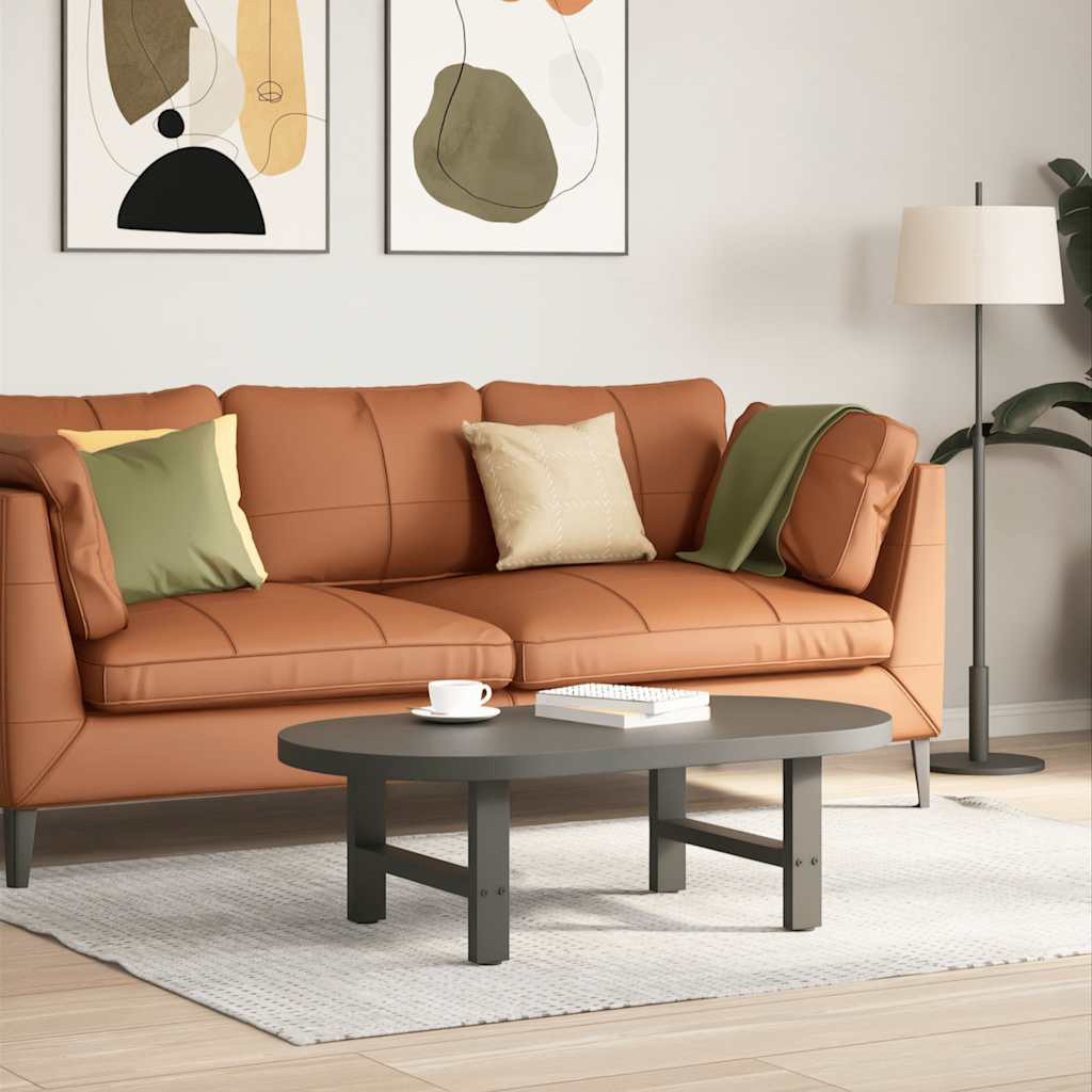 vidaXL Couchtischbeine Anthrazit 2 Stk. 50x(30-31) cm Stahl