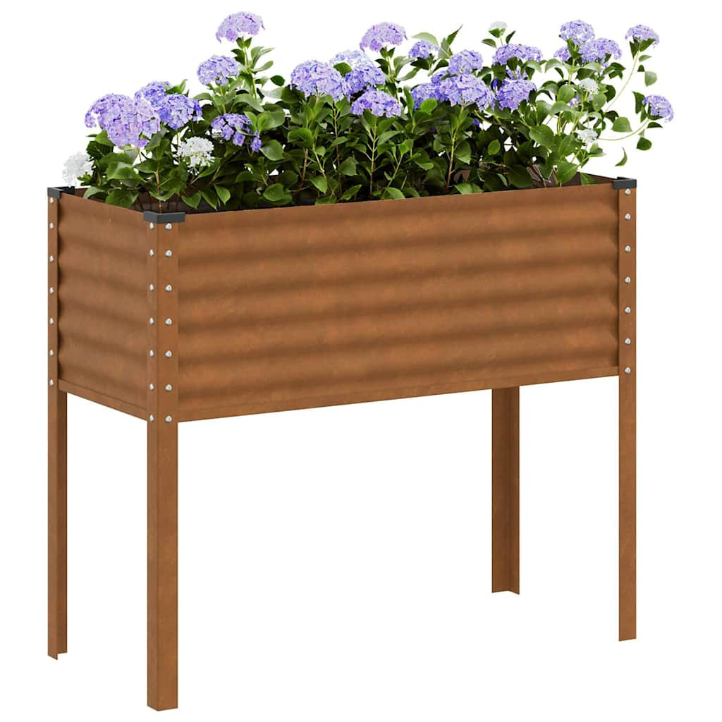 vidaXL Gartenpflanzgefäß 100 x 45 x 90 cm Verwitterungsstahl