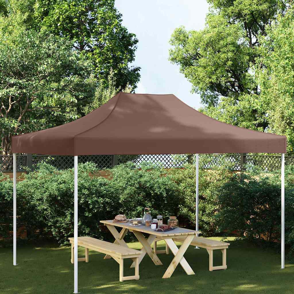 vidaXL Partyzelt-Dach 4x3 m Braun 270 g/m²