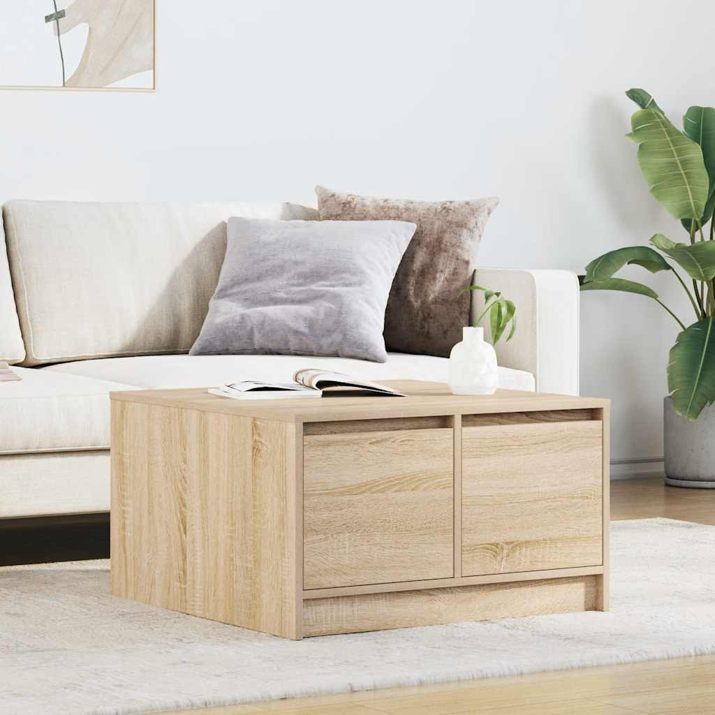 vidaXL Couchtisch mit Schubladen Sonoma-Eiche 70,5x70x40 cm