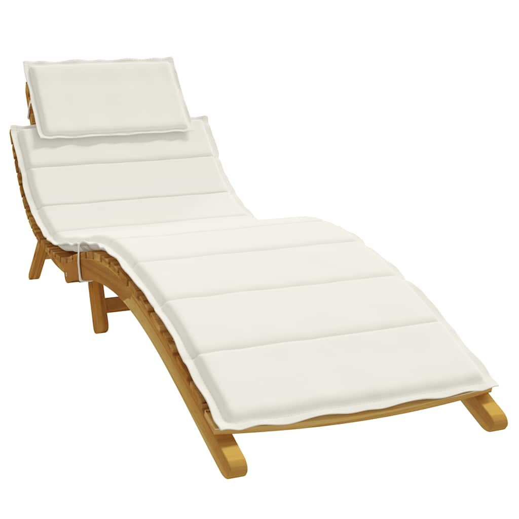 vidaXL Sonnenliegen-Auflage Melange Creme 186x58x4 cm Stoff