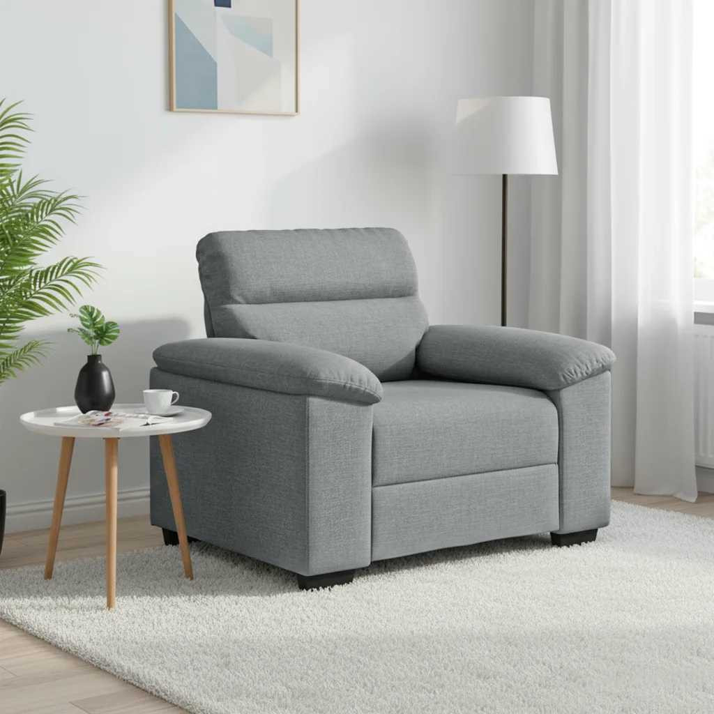 vidaXL Sessel Hellgrau 100x81x84 cm Stoff
