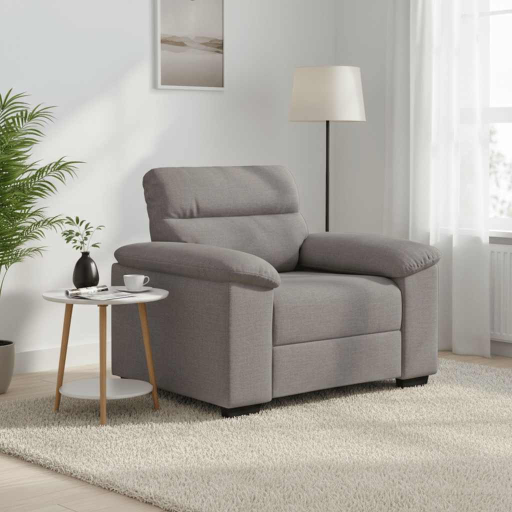 vidaXL Sessel Taupe 100x81x84 cm Stoff
