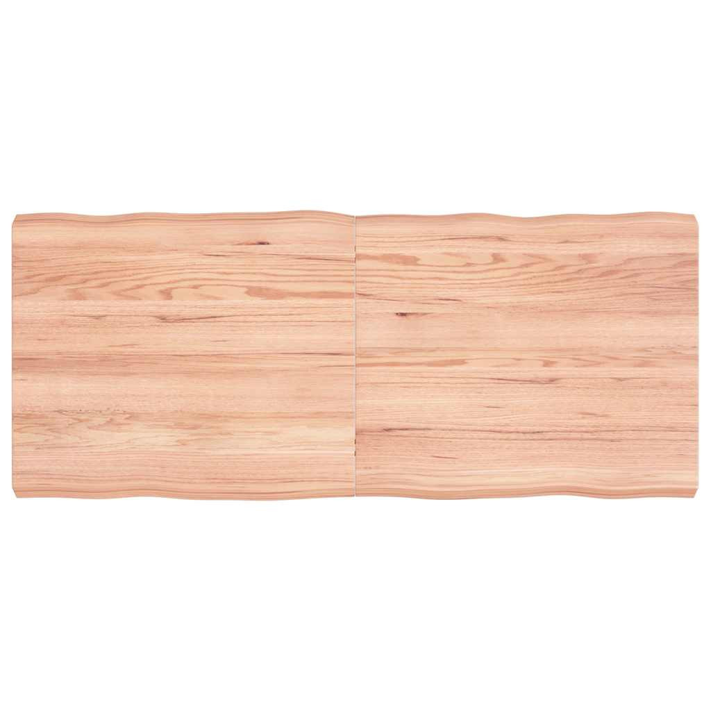 vidaXL Tischplatte 140x60x(2-6) cm Massivholz Behandelt Baumkante