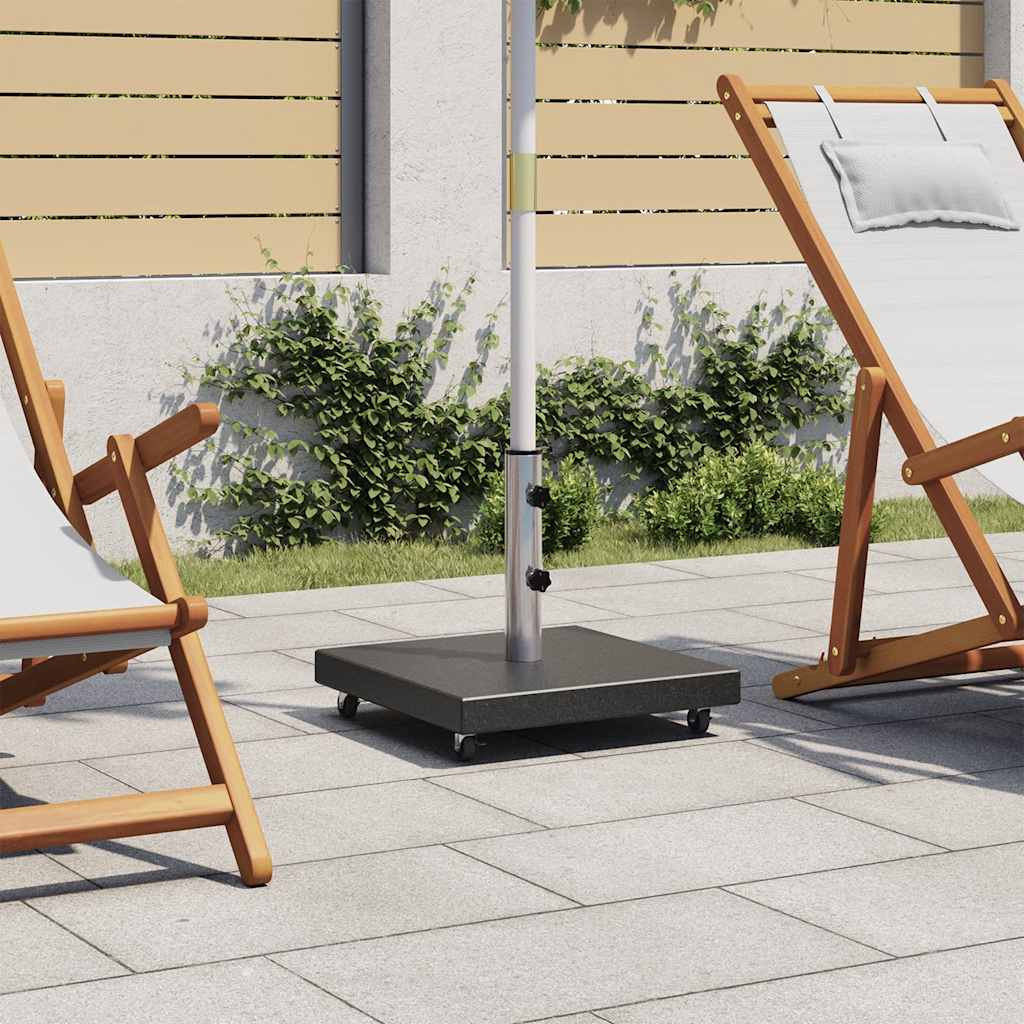 vidaXL Sonnenschirmständer Granit 30 kg Quadrat Schwarz