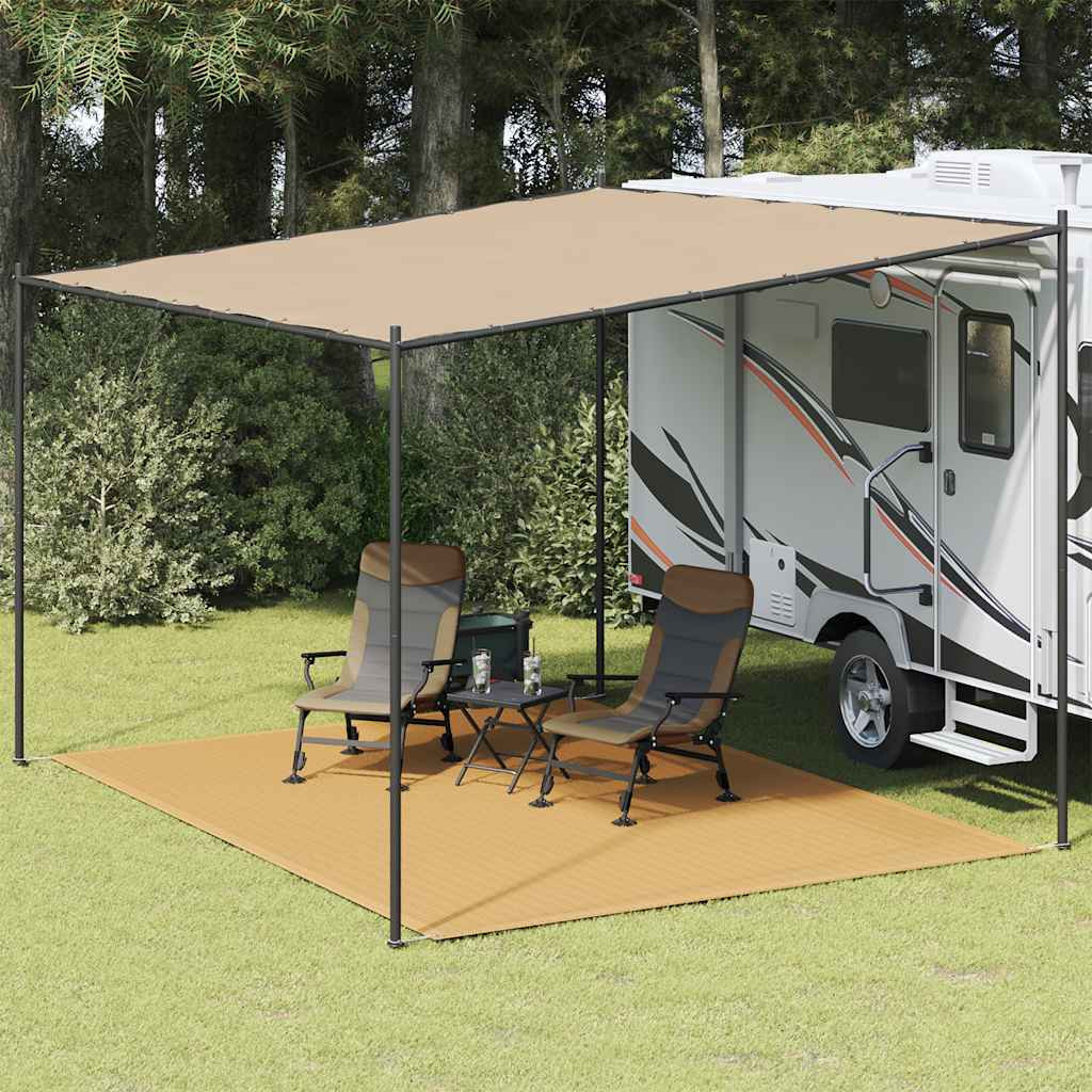 vidaXL Zeltteppich Sandfarbe 300x400 cm HDPE
