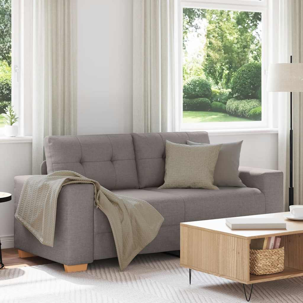 vidaXL Loveseat-Sofa Taupe 180x77x82 cm Stoff