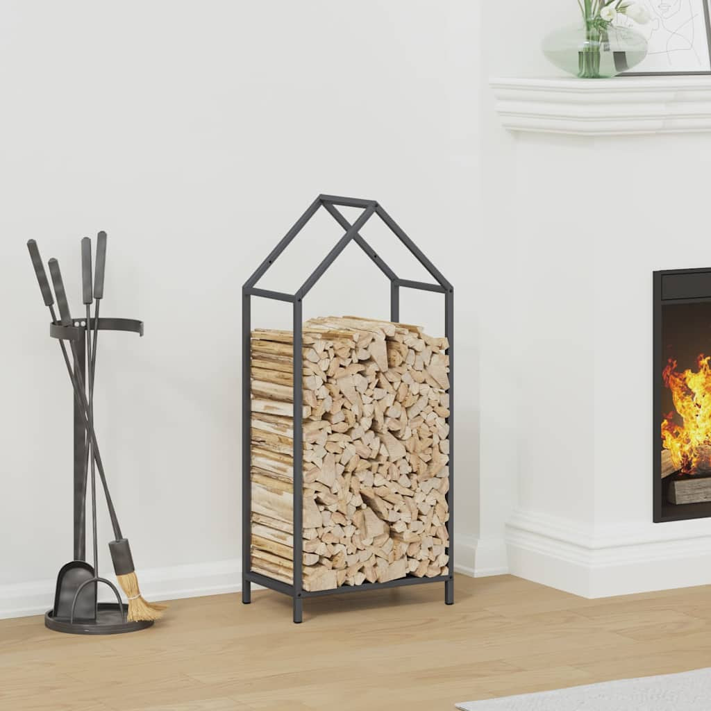 vidaXL Brennholzregal Anthrazit 40x25x90 cm Kaltgewalzter Stahl