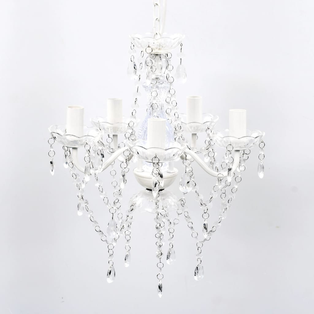 vidaXL Kronleuchter 5-flammig Transparent