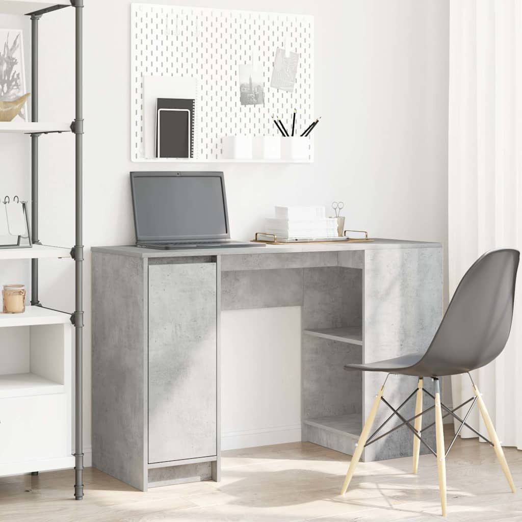 vidaXL Schreibtisch Betongrau 120x42x76 cm Holzwerkstoff