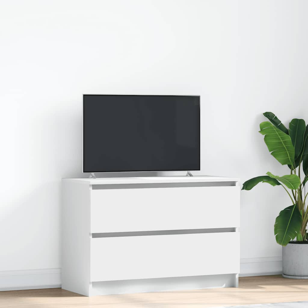 vidaXL TV-Schrank Weiß 80x35x54 cm Holzwerkstoff