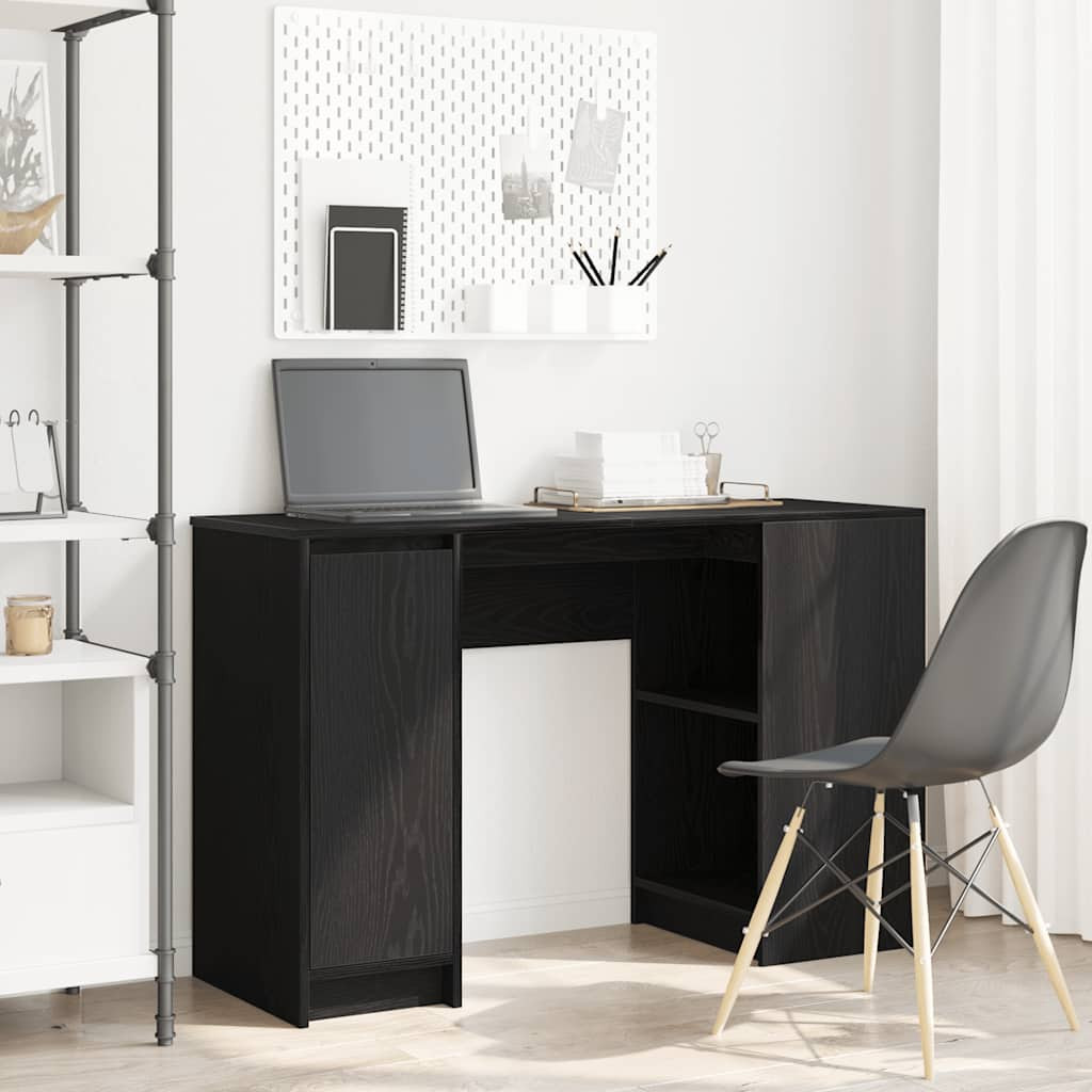 vidaXL Schreibtisch Schwarz Eichen-Optik 120x42x76 cm Holzwerkstoff
