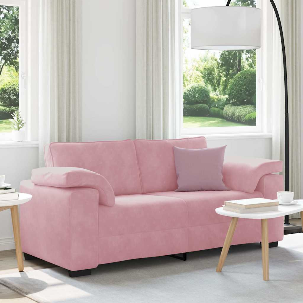 vidaXL Zweisitzer-Sofa Rosa 180x77x82 cm Samt