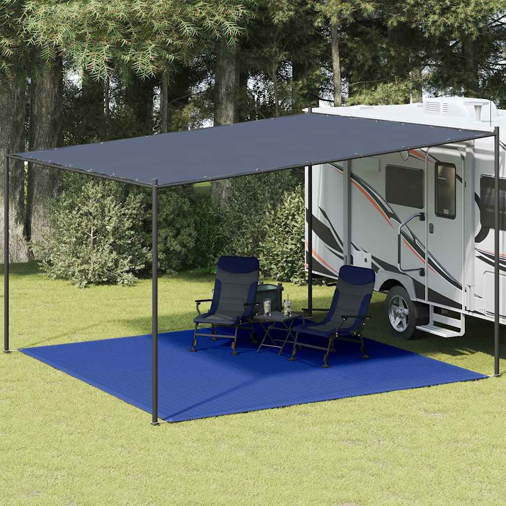 vidaXL Zeltteppich 400x400 cm Blau HDPE