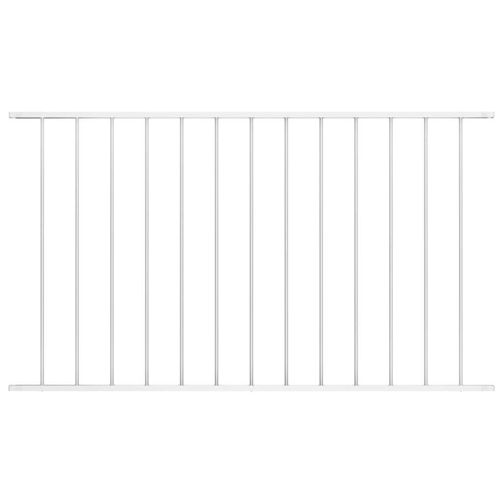 vidaXL Zaunelement Woerden Pulverbeschichteter Stahl 163x117 cm Weiß