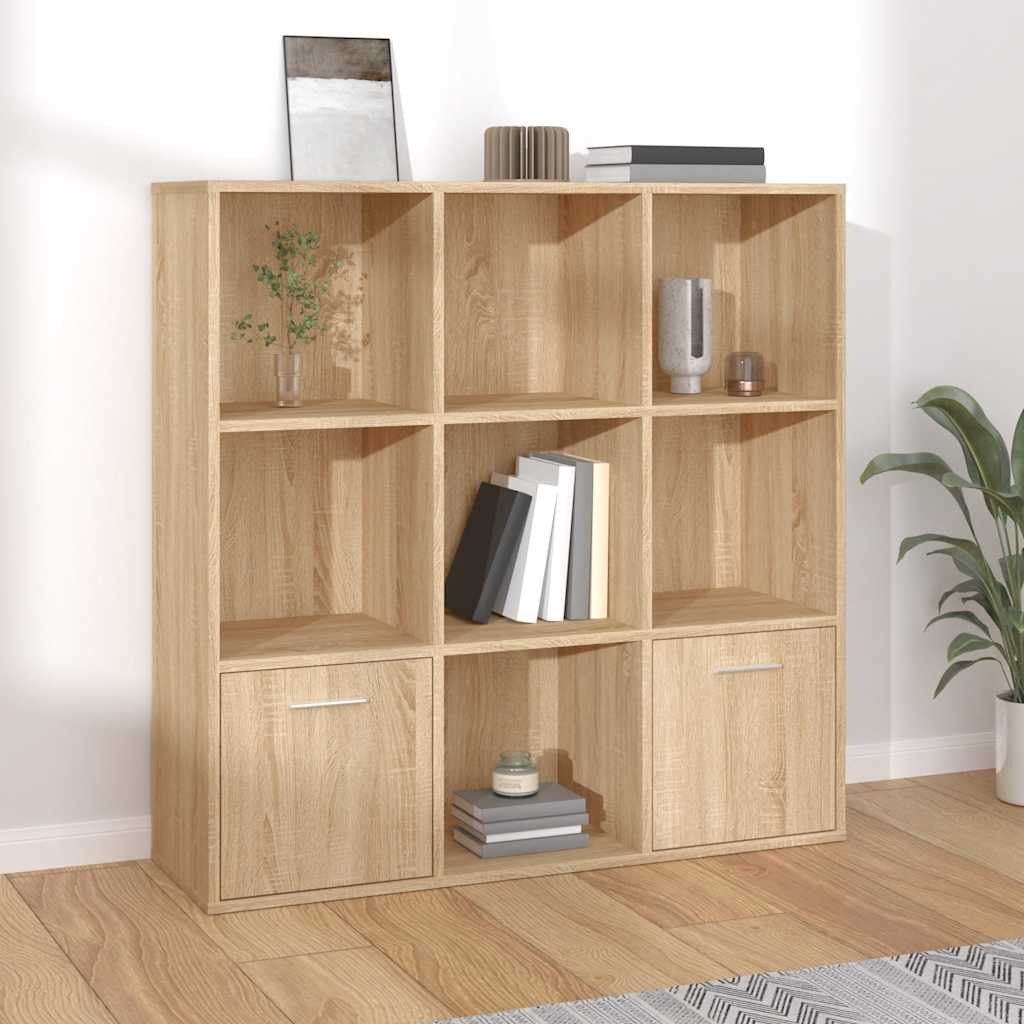 vidaXL Bücherregal Sonoma-Eiche 98x30x98 cm Holzwerkstoff