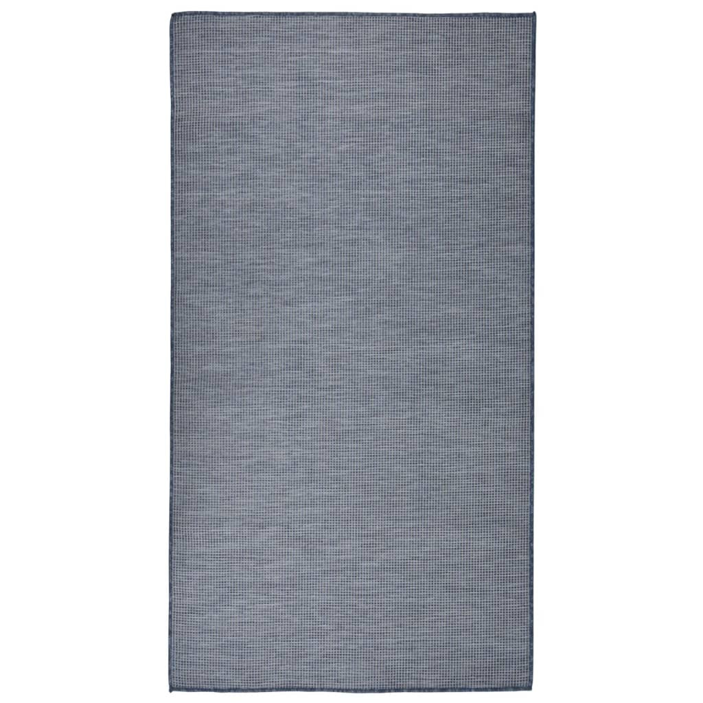 vidaXL Outdoor-Teppich Flachgewebe 80x150 cm Blau