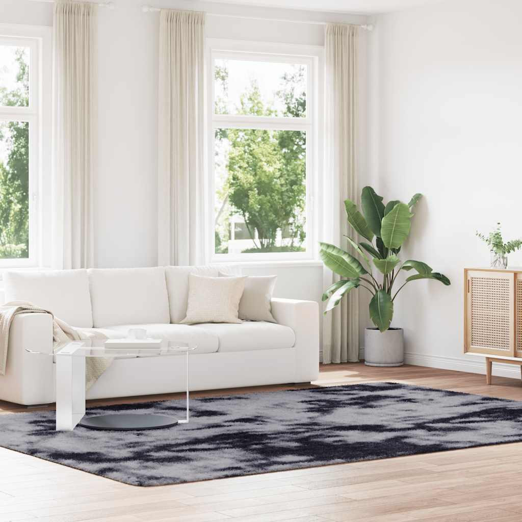 vidaXL Teppich Shaggy Hochflor NAVARRA Dunkelgrau 240x340 cm Polyester