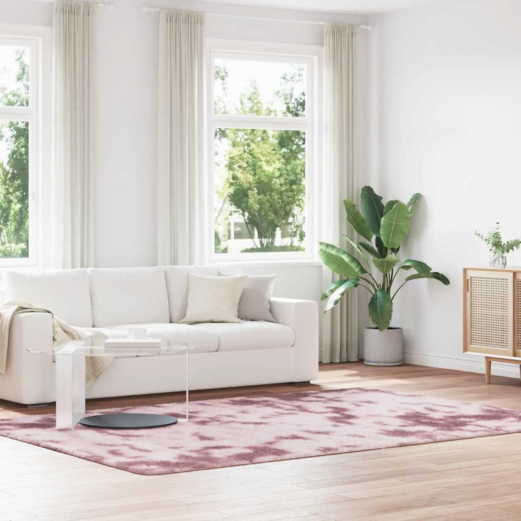 vidaXL Teppich Shaggy Hochflor NAVARRA Altrosa 200x290 cm Polyester