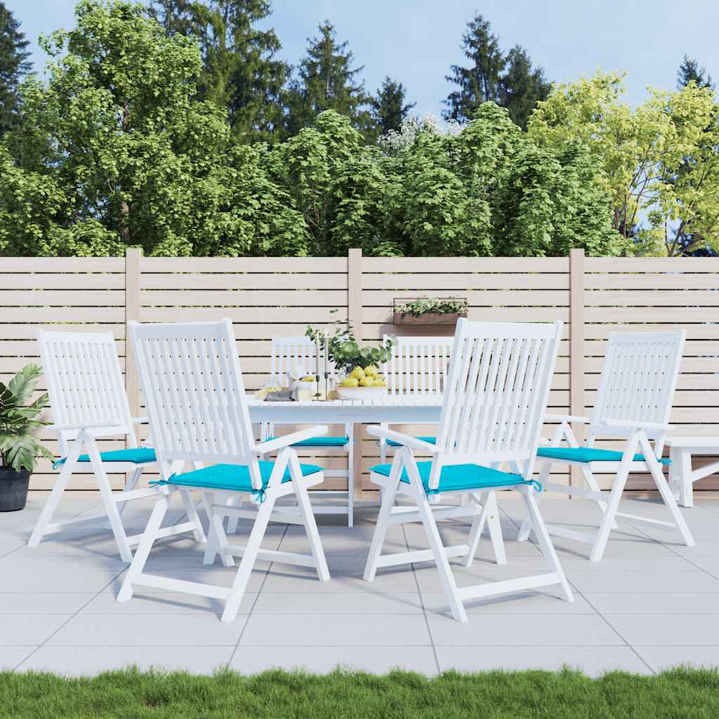 vidaXL Gartenstuhl-Kissen 6 Stk. Türkis 50x50x4 cm Stoff