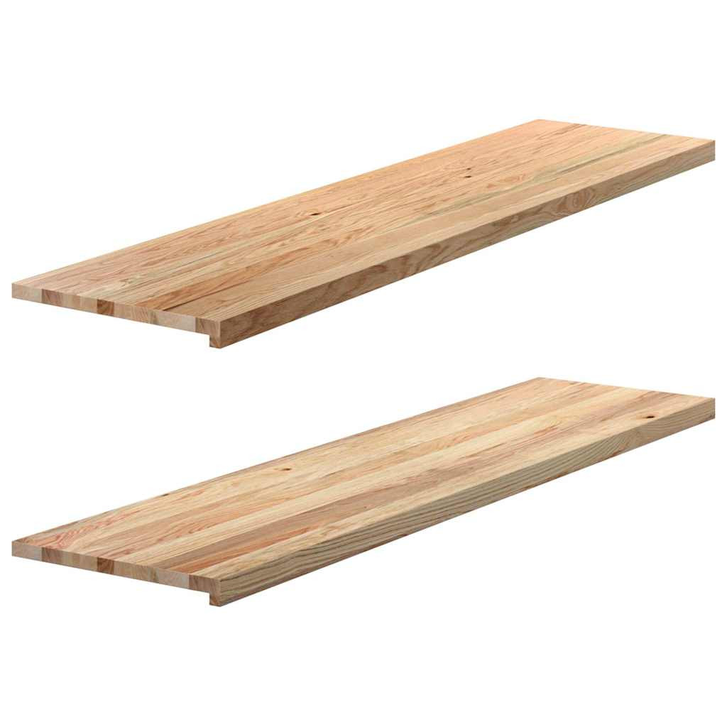 vidaXL Fensterbänke 2 Stk. Unbehandelt 160x40x2 cm Massivholz Eiche