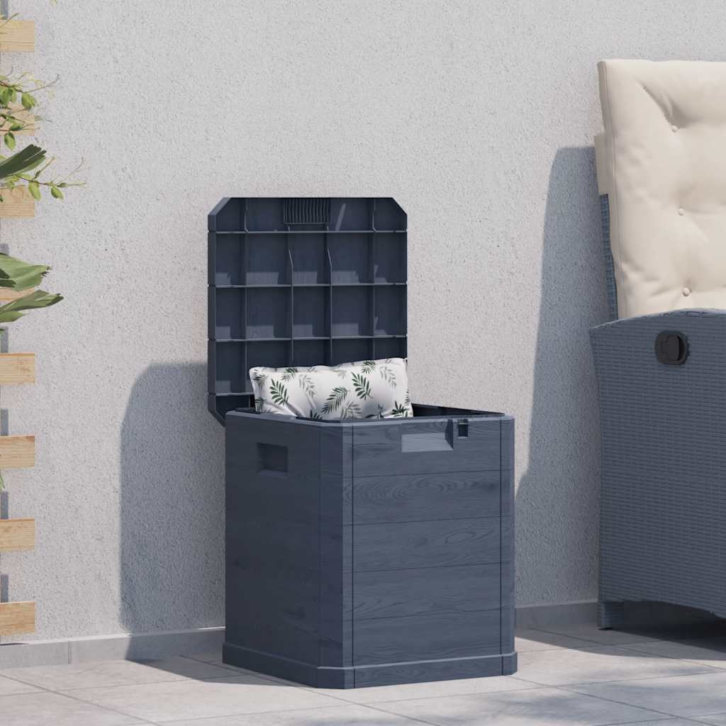 vidaXL Garten-Aufbewahrungsbox 90 L Anthrazit