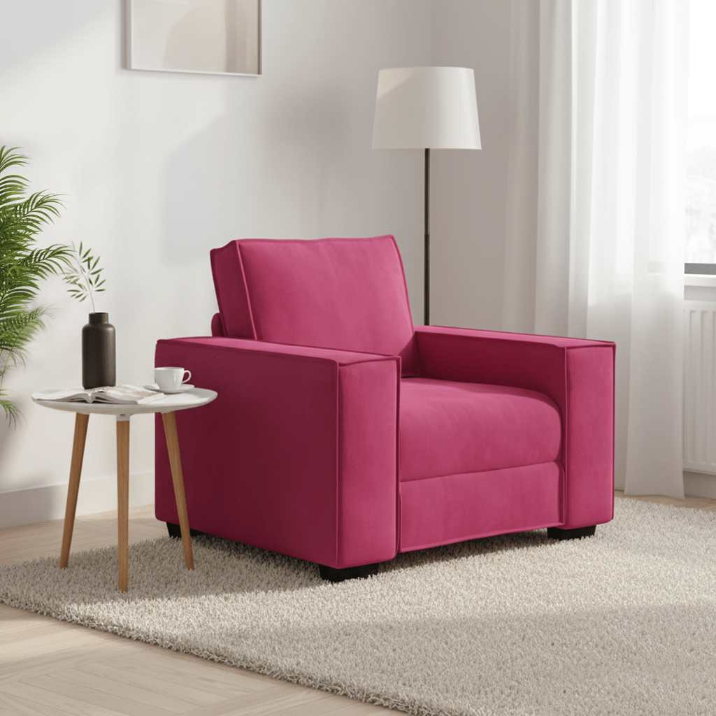 vidaXL Sessel Weinrot 100x78x84 cm Samt