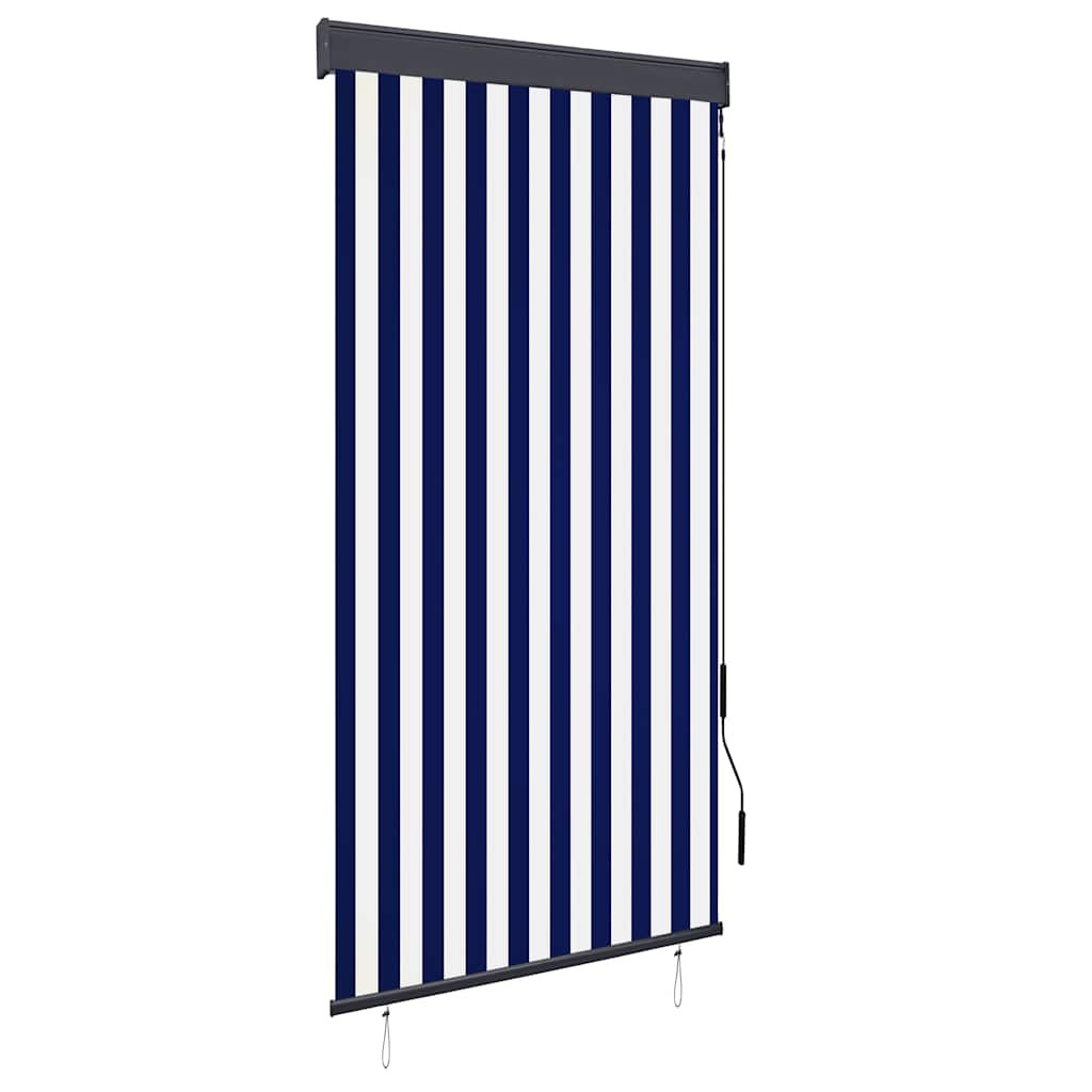 vidaXL Außenrollo 100 x 250 cm Blau und Weiß