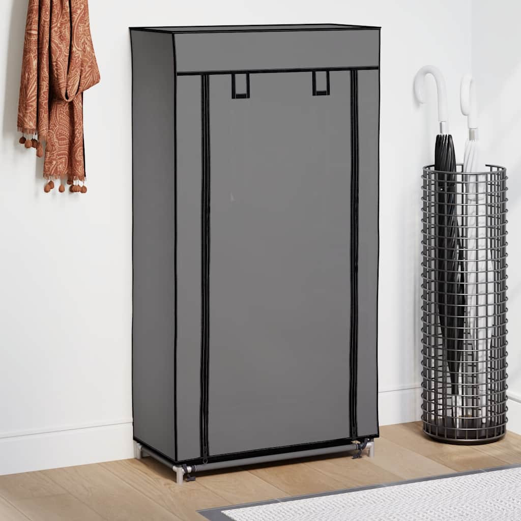 vidaXL Schuhschrank mit Abdeckung Grau 58 x 28 x 106 cm Stoff