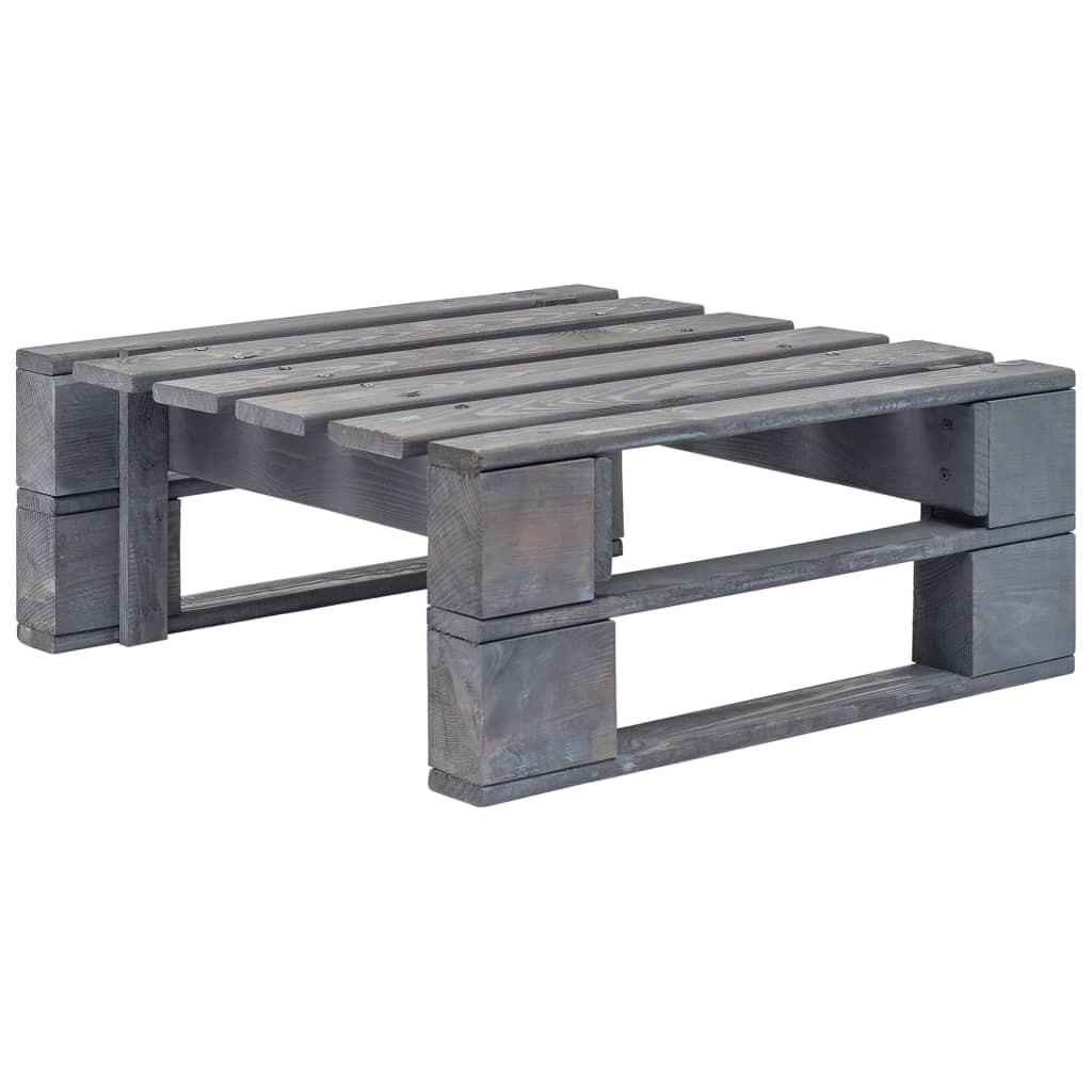 vidaXL Outdoor-Ottomane Paletten Holz Grau