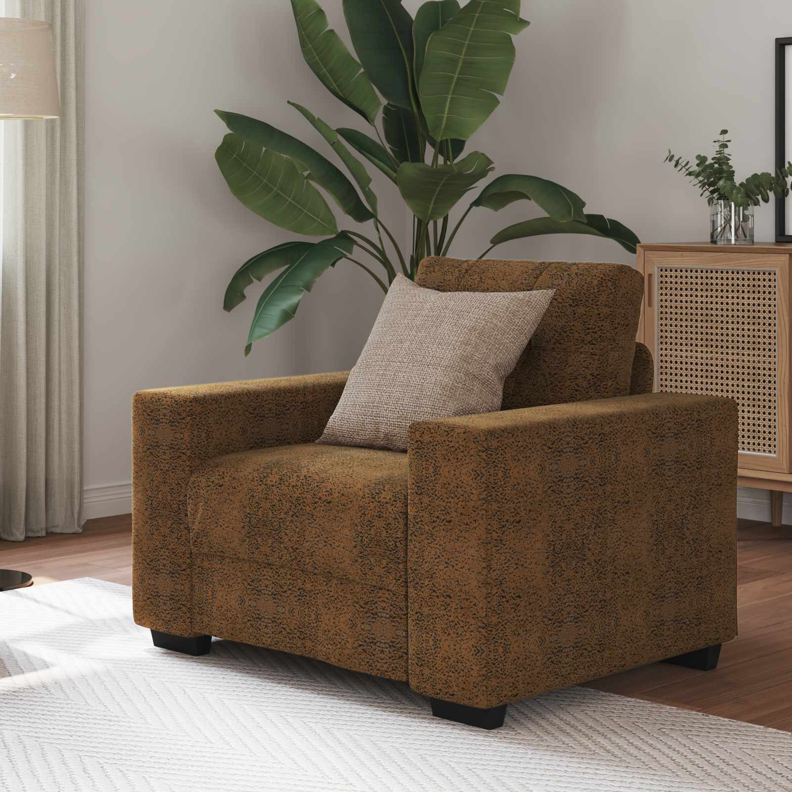 vidaXL Sofa-Sessel Braun 100 cm Kunstwildleder
