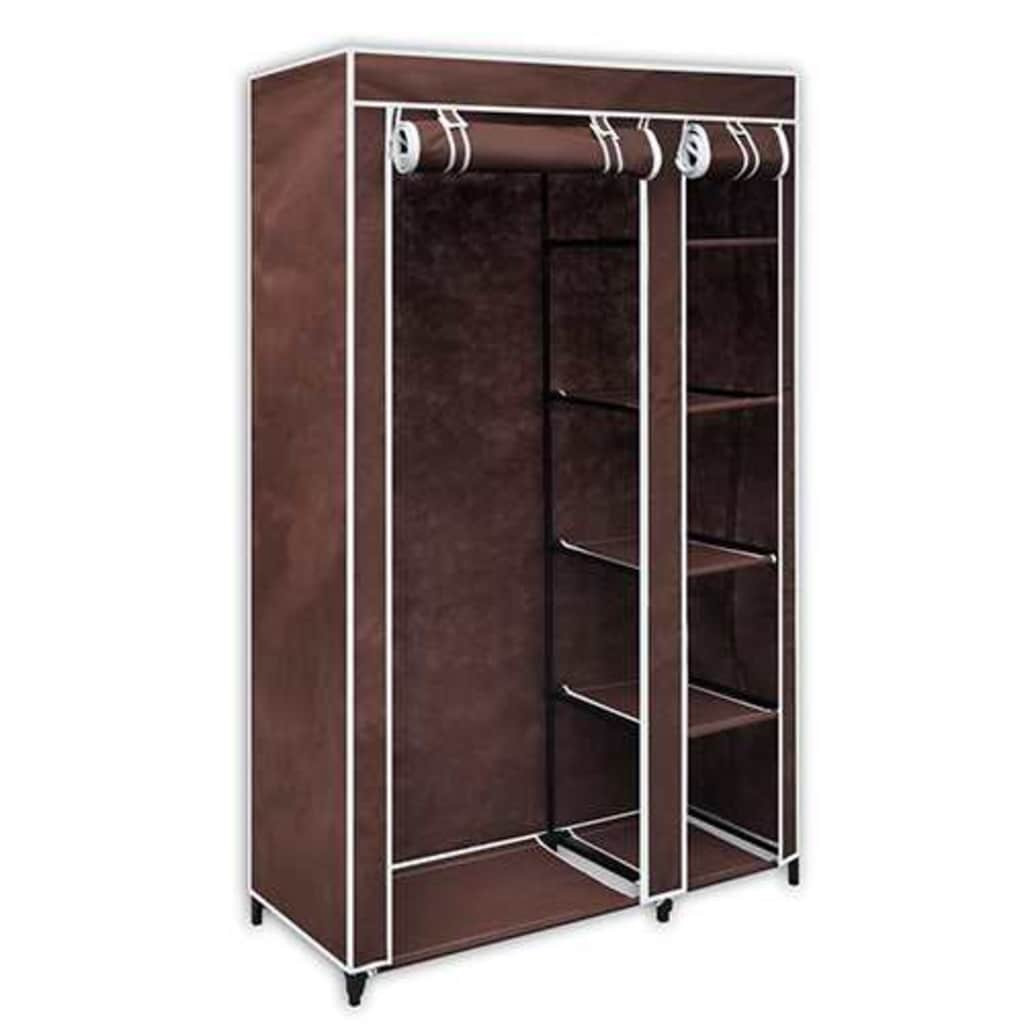 vidaXL Stoffschrank Braun