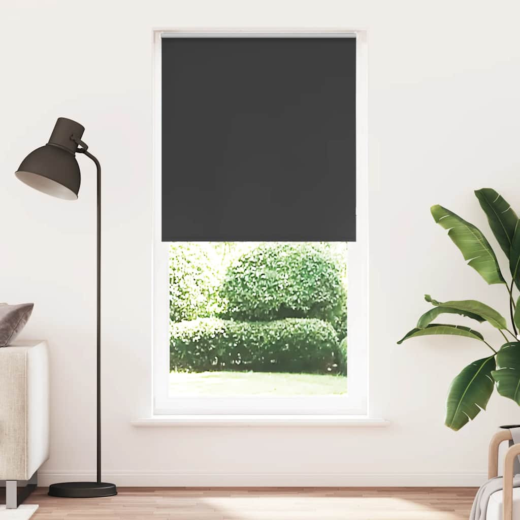 vidaXL Verdunkelungsrollo Schwarz 90x230 cm Stoffbreite 85,7 cm
