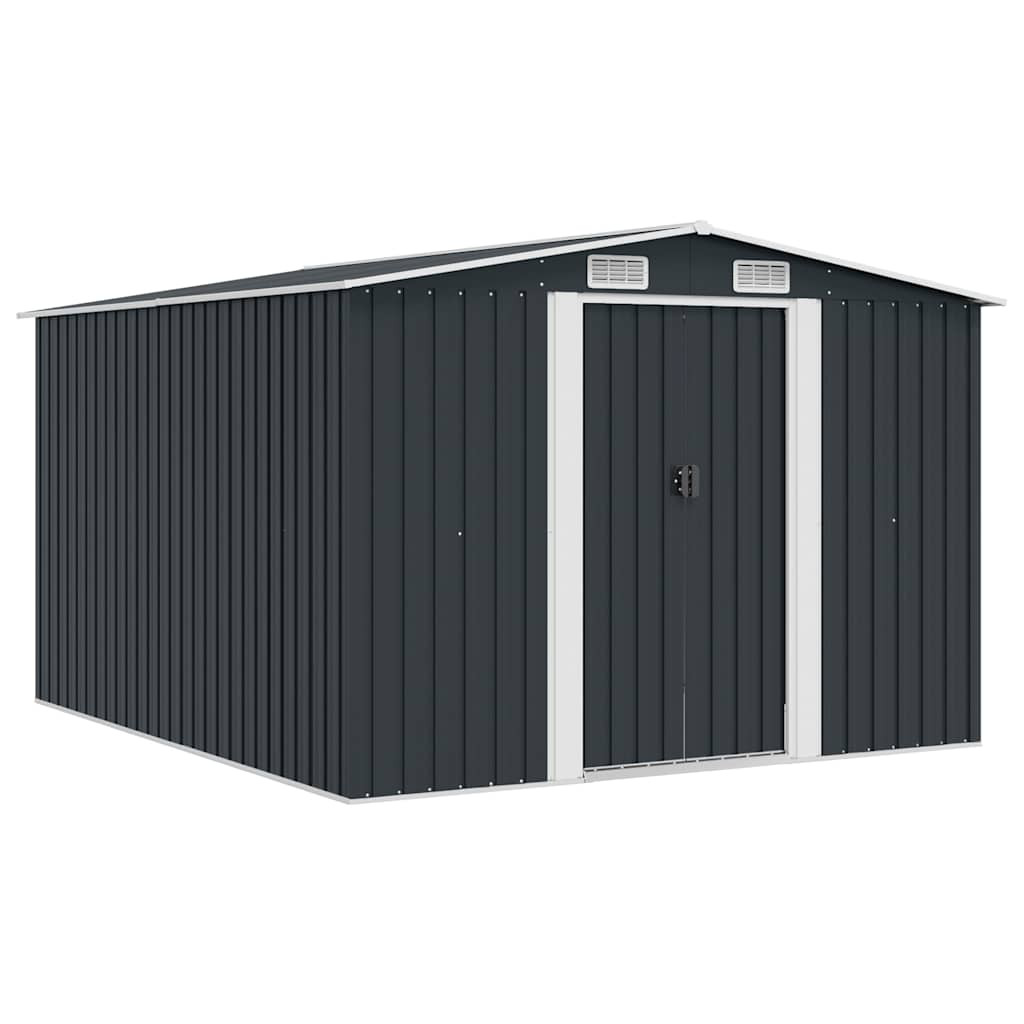vidaXL Gerätehaus 257x298x178 cm Metall Anthrazit