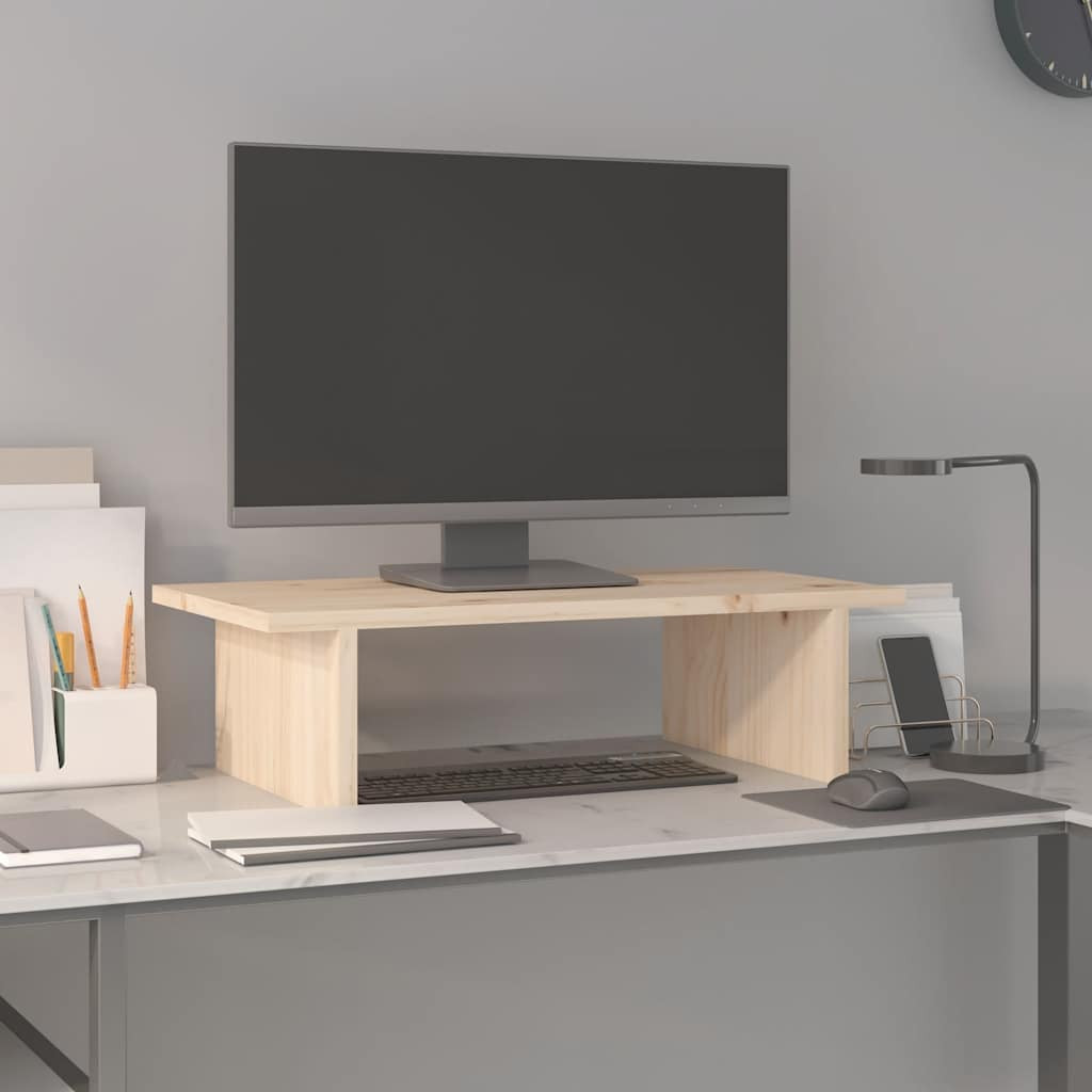 vidaXL Monitorständer 50x27x15 cm Massivholz Kiefer