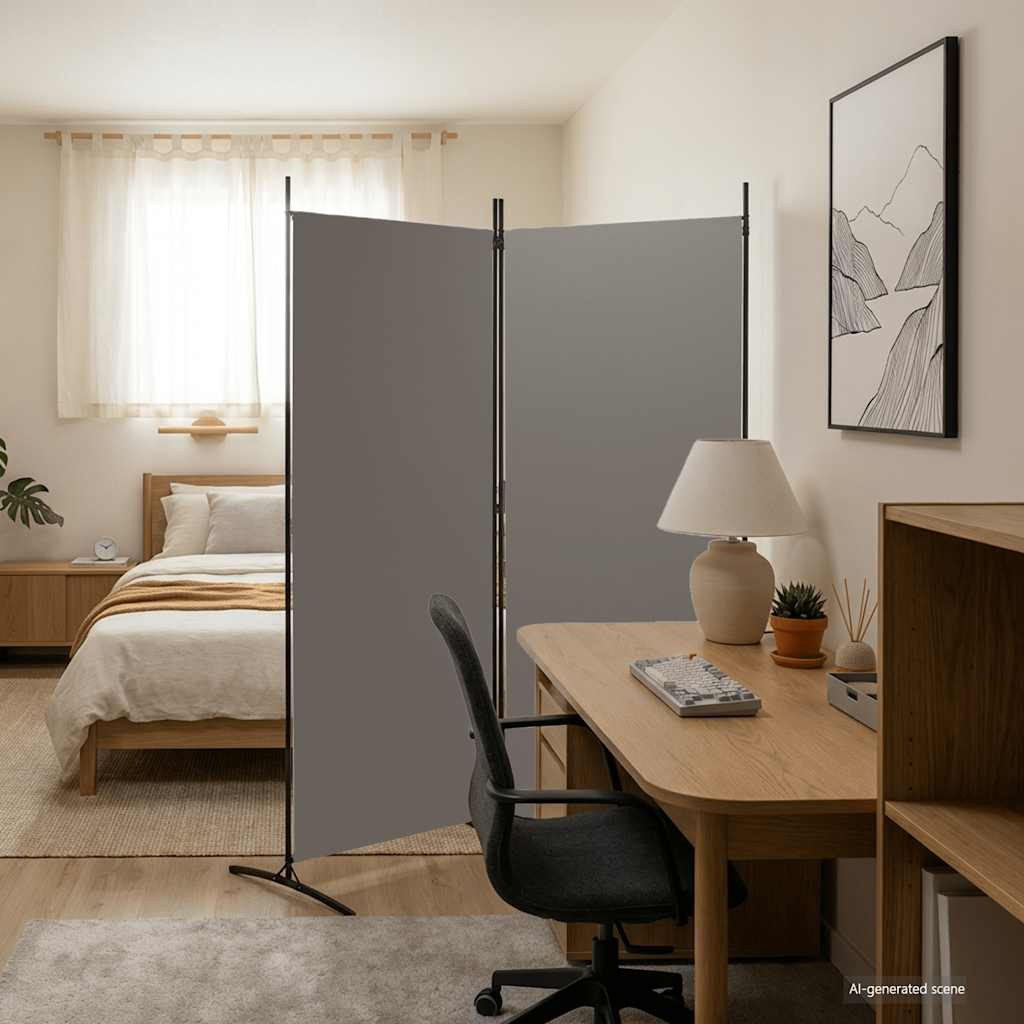 vidaXL 2-tlg. Paravent Anthrazit 175x180 cm Stoff