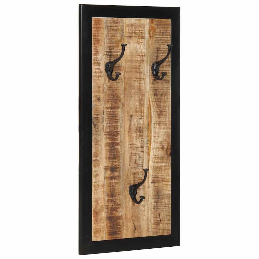vidaXL Garderobe 40x2x80 cm Raues Massivholz Mango