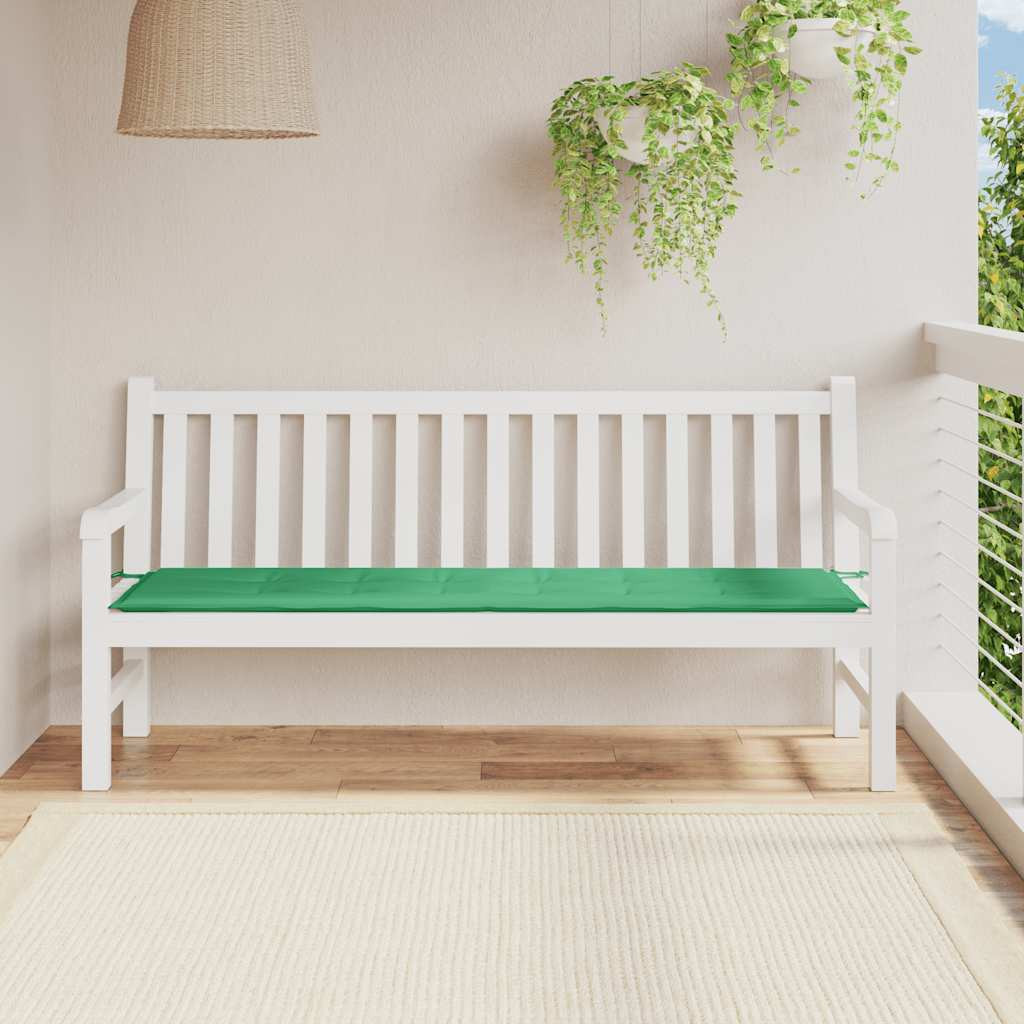 vidaXL Gartenbank-Auflage Grün 180x50x3 cm Oxford-Gewebe